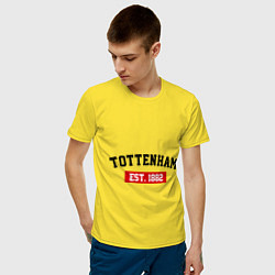 Футболка хлопковая мужская FC Tottenham Est. 1882 цвета желтый — фото 2