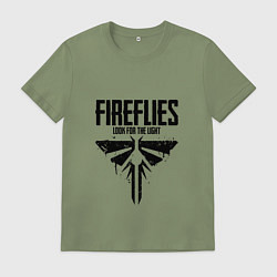 Футболка хлопковая мужская Fireflies: Look for the Light, цвет: авокадо