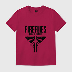 Футболка хлопковая мужская Fireflies: Look for the Light, цвет: маджента