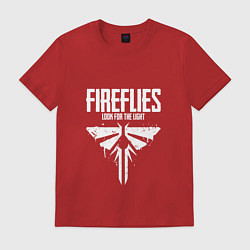 Футболка хлопковая мужская Fireflies: Look for the Light, цвет: красный
