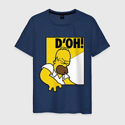 Футболка хлопковая мужская Homer D'OH!, цвет: тёмно-синий