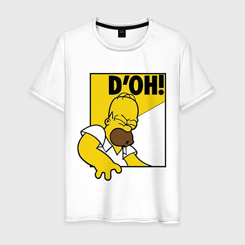 Мужская футболка Homer D'OH! / Белый – фото 1