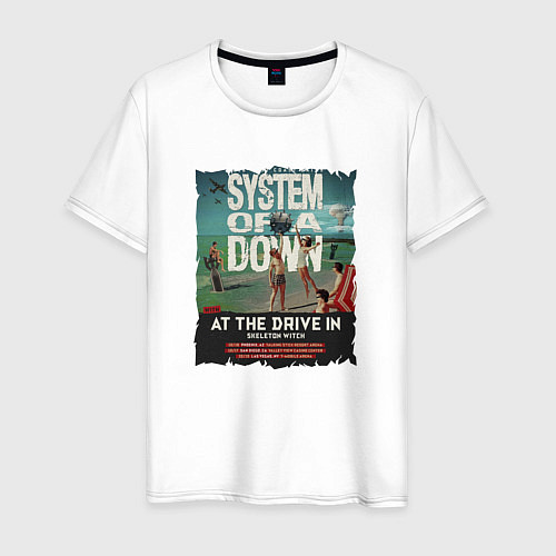 Мужская футболка System of a Down / Белый – фото 1