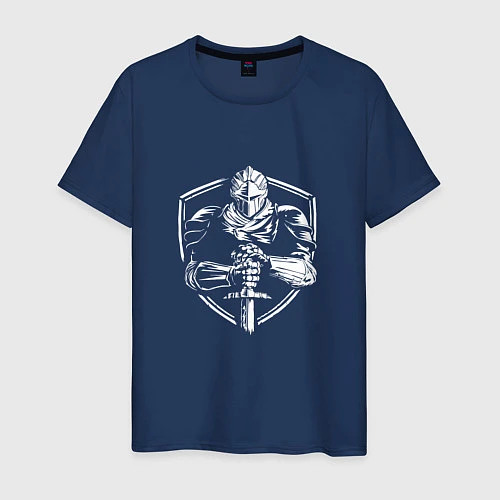 Мужская футболка Темный рыцарь / Тёмно-синий – фото 1
