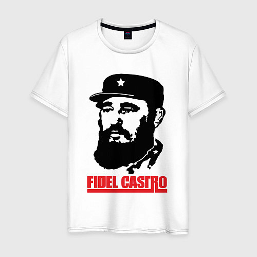 Мужская футболка Fidel Castro / Белый – фото 1