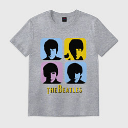 Футболка хлопковая мужская The Beatles: pop-art, цвет: меланж