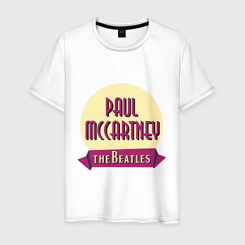 Мужская футболка Paul McCartney: The Beatles / Белый – фото 1