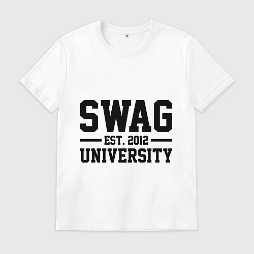 Мужская футболка Swag University / Белый – фото 1