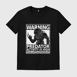 Футболка хлопковая мужская Predator Activity is High, цвет: черный