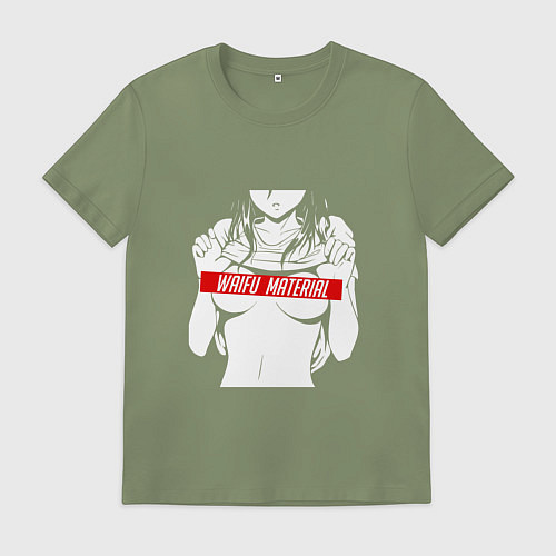 Мужская футболка WAIFU MATERIAL / Авокадо – фото 1