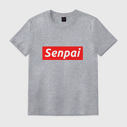Футболка хлопковая мужская Senpai Supreme, цвет: меланж
