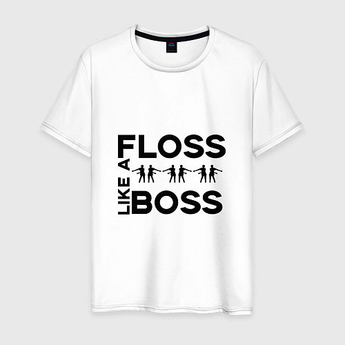 Мужская футболка Floss like a boss / Белый – фото 1