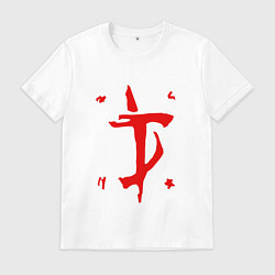 Футболка хлопковая мужская MARK OF THE DOOM SLAYER, цвет: белый