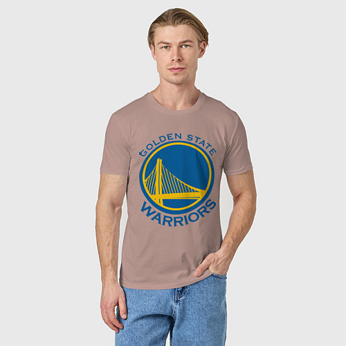 Мужская футболка Golden state Warriors / Пыльно-розовый – фото 3