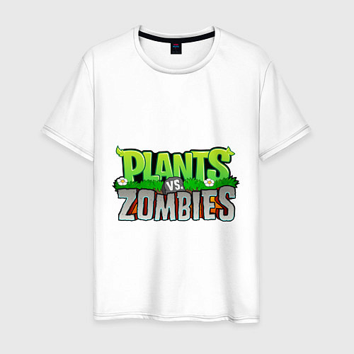 Мужская футболка Plants vs zombies / Белый – фото 1