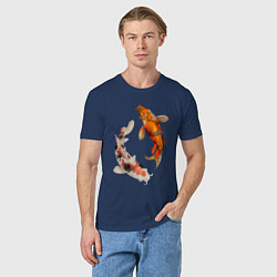 Футболка хлопковая мужская Инь-Ян, цвет: тёмно-синий — фото 2