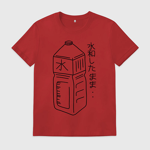Мужская футболка Japan Bottle / Красный – фото 1