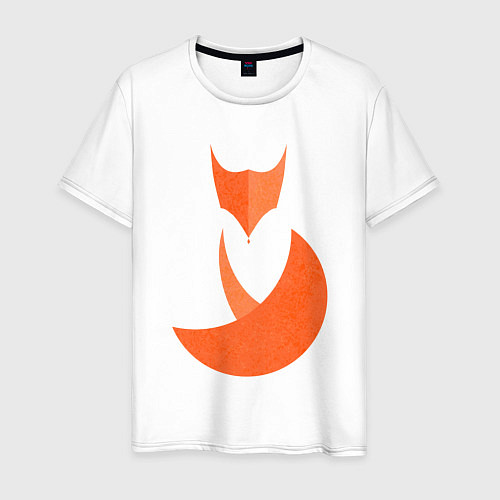 Мужская футболка Minimal Fox / Белый – фото 1