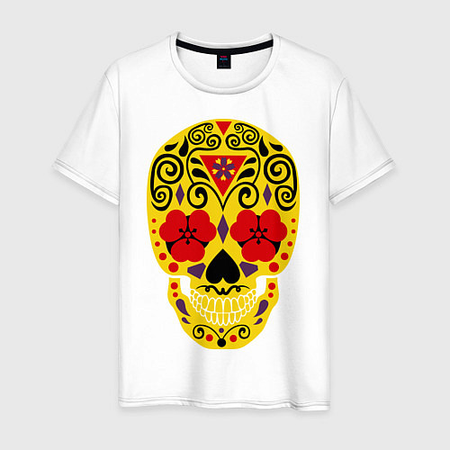 Мужская футболка Flower Skull / Белый – фото 1