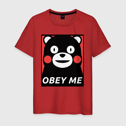 Мужская футболка Kumamon: Obey Me / Красный – фото 1