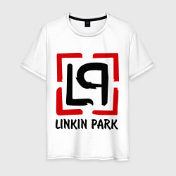 Футболка хлопковая мужская Linkin park, цвет: белый