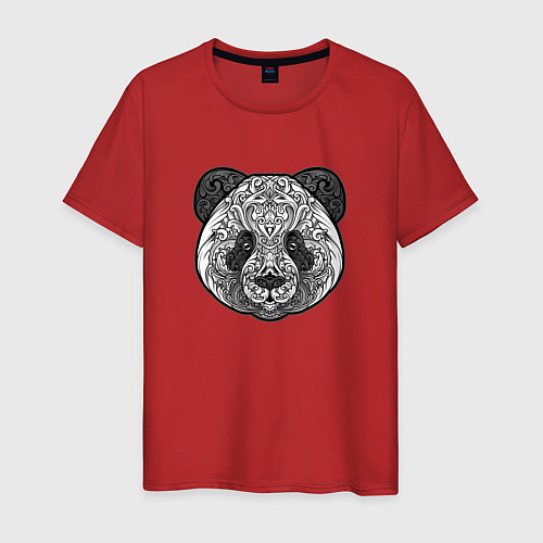 Мужская футболка Тату-панда / Красный – фото 1