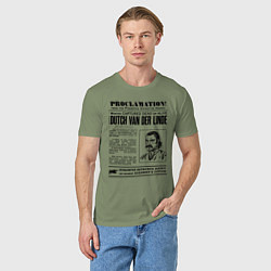 Футболка хлопковая мужская RDR II: Proclamation, цвет: авокадо — фото 2