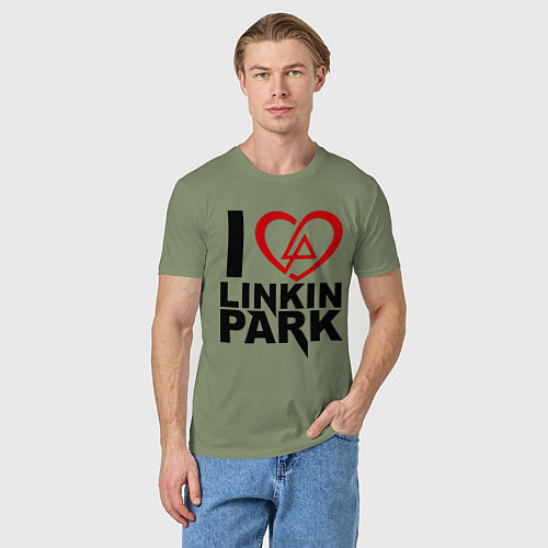 Мужская футболка I love Linkin Park / Авокадо – фото 3