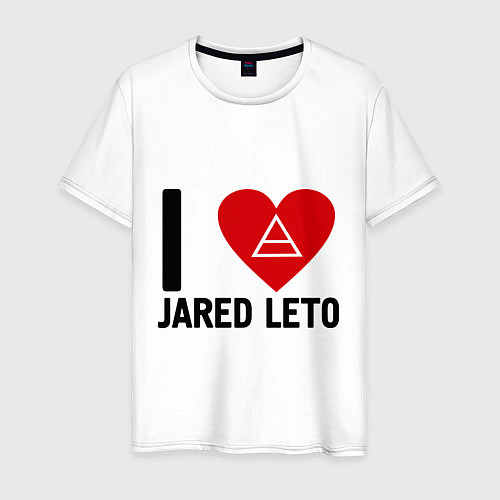 Мужская футболка I love Jared Leto / Белый – фото 1