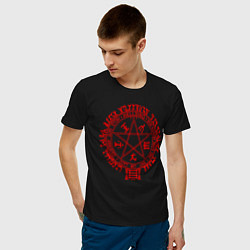 Футболка хлопковая мужская Alucard Pentagram цвета черный — фото 2