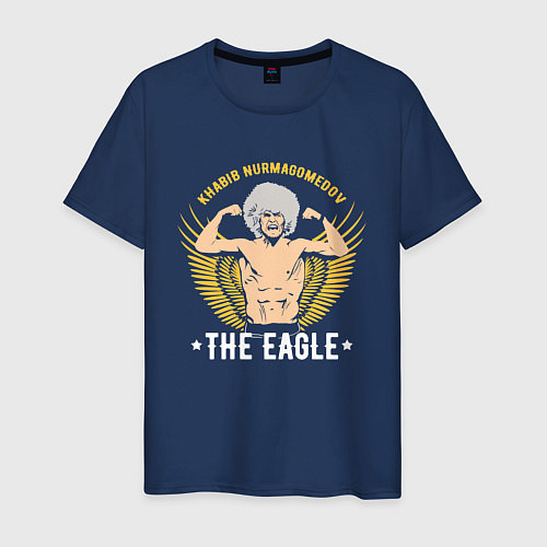 Мужская футболка Khabib: The Eagle / Тёмно-синий – фото 1