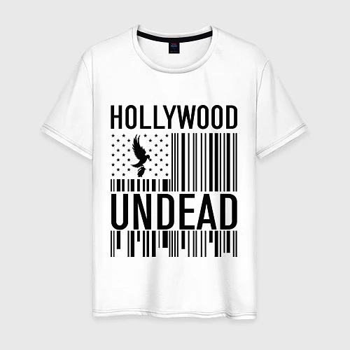 Мужская футболка Hollywood Undead: flag / Белый – фото 1