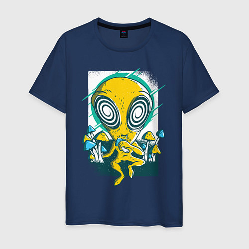 Мужская футболка Пришелец / Тёмно-синий – фото 1