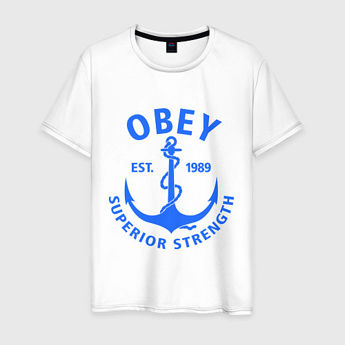 Мужская футболка OBEY: Suprerior Strength / Белый – фото 1