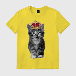 Футболка хлопковая мужская Meow kitten, цвет: желтый