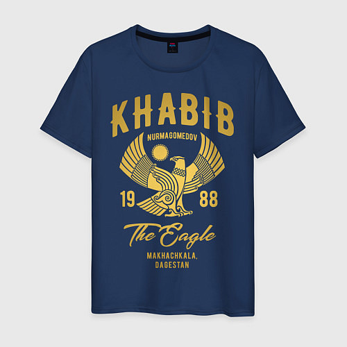 Мужская футболка Хабиб Нурмагомедов / Тёмно-синий – фото 1
