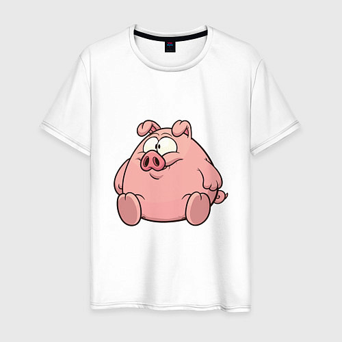 Мужская футболка Свинка / Белый – фото 1