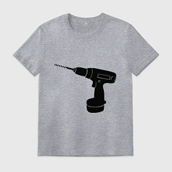 Мужская футболка Она: перфоратор