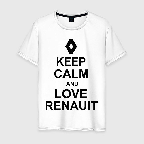 Мужская футболка Keep Calm & Love Renauit / Белый – фото 1