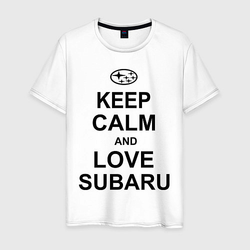 Мужская футболка Keep Calm & Love Subaru / Белый – фото 1