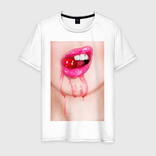 Мужская футболка SWAG Liquid Lips / Белый – фото 1
