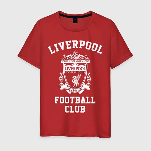 Мужская футболка Liverpool: Football Club / Красный – фото 1