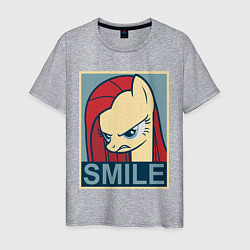 Футболка хлопковая мужская MLP: Smile, цвет: меланж