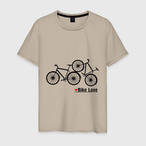 Мужская футболка Bike Love / Миндальный – фото 1