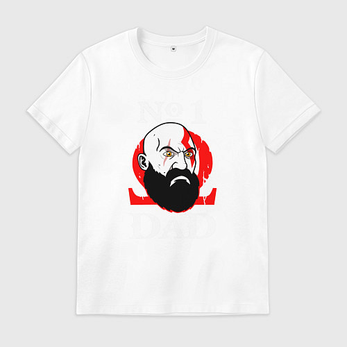 Мужская футболка Dad Kratos / Белый – фото 1