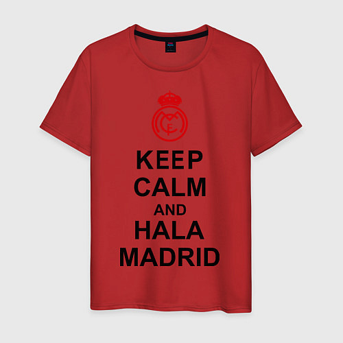 Мужская футболка Keep Calm & Hala Madrid / Красный – фото 1