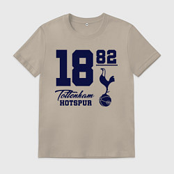 Футболка хлопковая мужская FC Tottenham 1882, цвет: миндальный