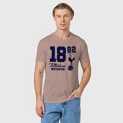 Футболка хлопковая мужская FC Tottenham 1882, цвет: пыльно-розовый — фото 2