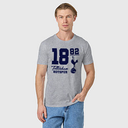 Футболка хлопковая мужская FC Tottenham 1882, цвет: меланж — фото 2