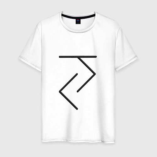 Мужская футболка Йога - руна / Белый – фото 1